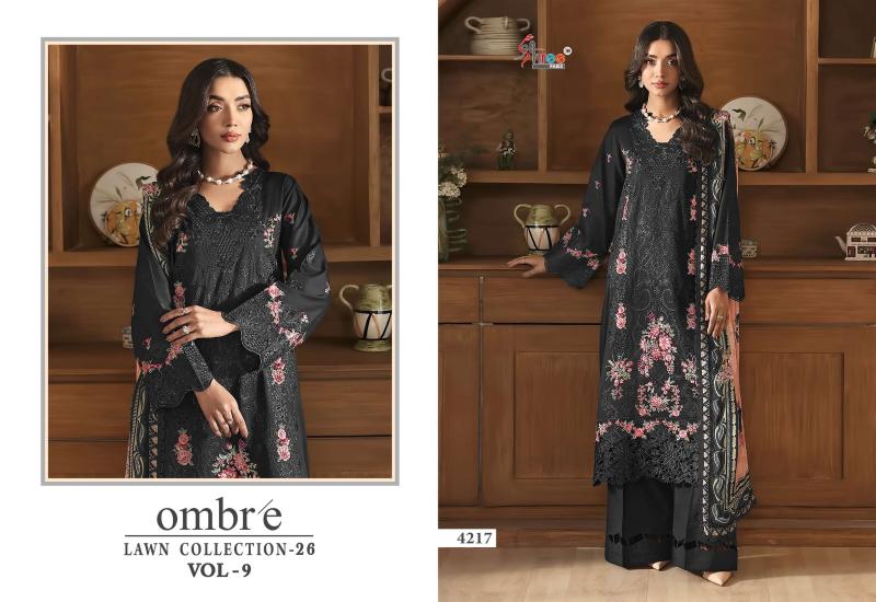 Shree fab ombre lawn collection vol-9 wholesalers of designer salwar suits in surat - wholesale export